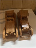 Wooden vintage cars