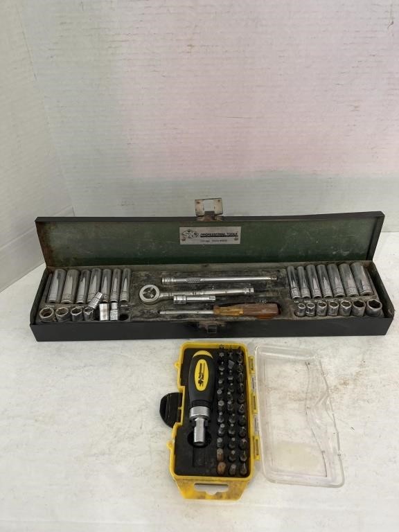 Drive Hatchet and Socket Set and Screwdriver Set