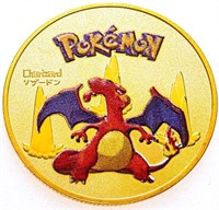 24kt Gold Overlay Pokeman Collector Medallion