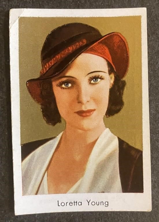 LORETTA YOUNG: Antique Tobacco Card (1933)