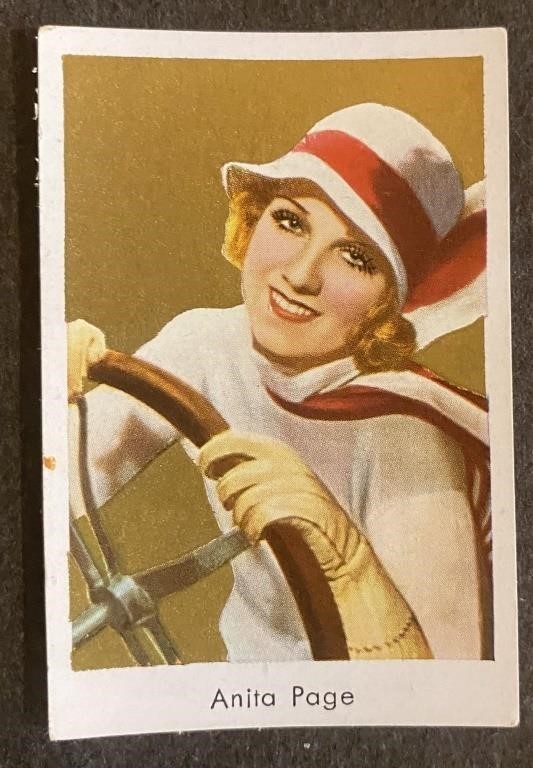 ANITA PAGE: Antique Tobacco Card (1933)
