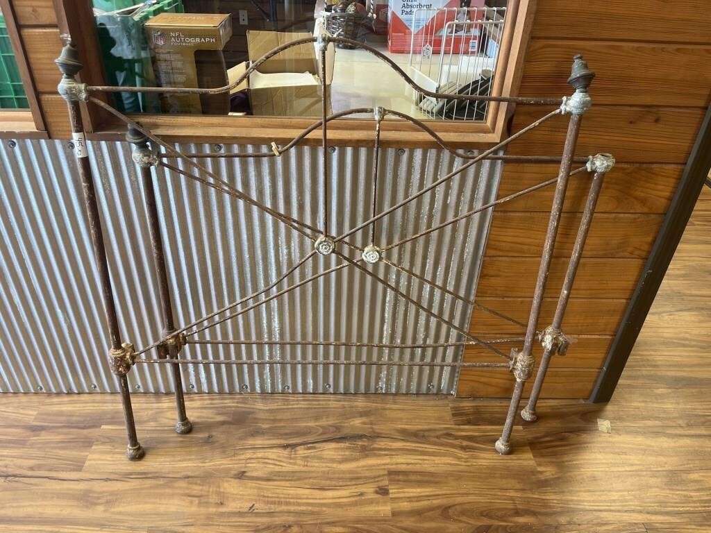 Antique Rod Iron Head Board and Foot Board