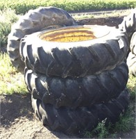 Set of (4) 15.5-38 Tractor Tires and Rims