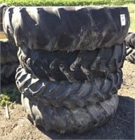 Set of (4) 15.5-38 Tractor Tires and Rims