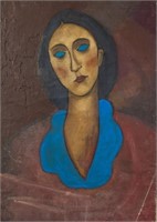 Italian Oil on Canvas Signed Modigliani w Provenan