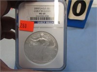 2008 EARLY RELEASE SILVER EAGLE $1 N6D GRADING