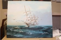 Oil on Canvas of a Clipper Ship