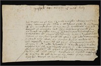 16th c. Elizabethan Postal Document
