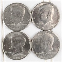 (4) Kennedy Half Dollars