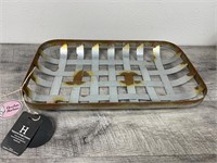 Galvanized metal display tray