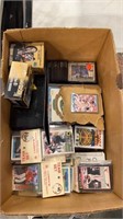 Box lot of great sports cards basketball football