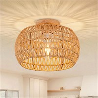 Boho Ceiling Light Fixtures Rattan Chandelier