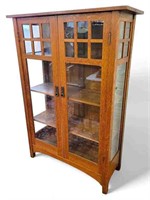 L & J.G. Stickley Oak China Cabinet No. 746