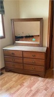 Dresser With mirror 50” W x 18 1/2” D x 30 1/2” T
