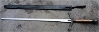 56" stainless sword with scabbard
