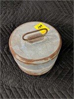 Galvanized Round Container with Lid