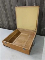 Wooden Box with Lid and Handles