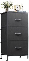 WLIVE 3-Drawer Dresser, Nightstand, Black