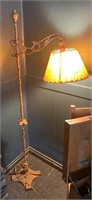 Antique Bridge Arm giraffe pattern Cast Iron Lamp