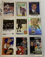 Nine Wayne Gretzky cards