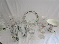 Christmas Glassware And Dishes