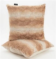 Dennis Basso 18" x 18" Set of 2 Faux-Fur Pillows