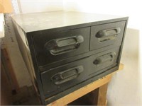 Antique Industrial Desk Top Filing Cabinet