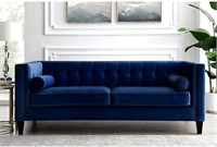 Inspired Home Navy Velvet Sofa - Design