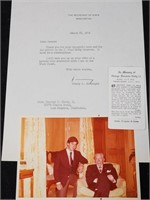 1974 Henry Kissinger signature to Jackie Getty