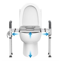 Agrish Raised Toilet Seat with Handles - Width and