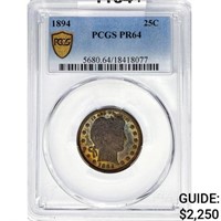 1894 Barber Quarter PCGS PR64