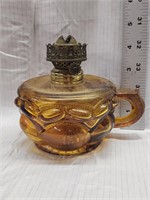 Amber Finger Hole Oil Lamp