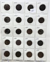 20 Different Early Large Cents