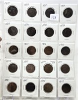 20 Different Early Large Cents