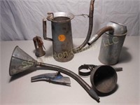 Oil cans and funnels