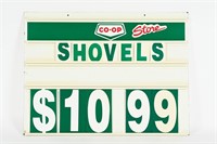 CO-OP STORE MASONITE PRICE SIGN