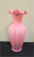 Fenton pink satin vase