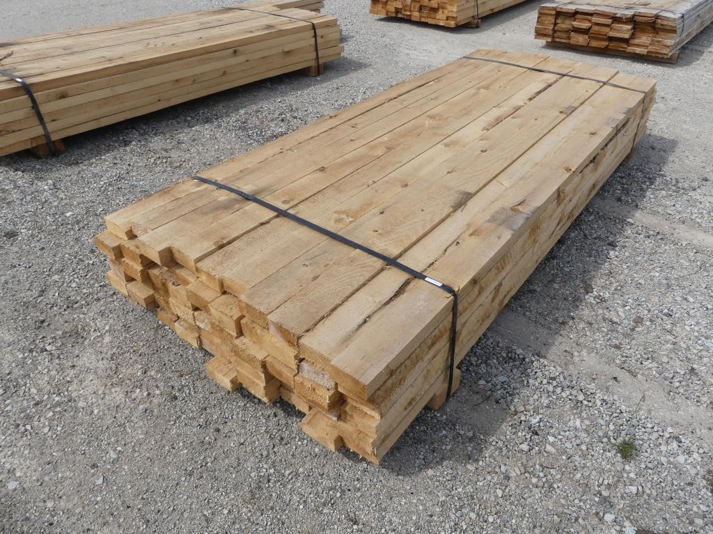 60 PCS. 2" x 4" x 8' ROUGH CUT WHITE CEDAR LUMBER