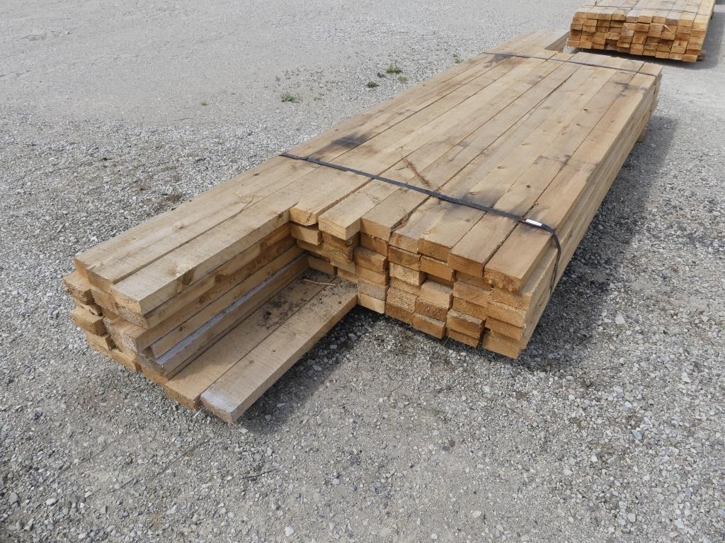 60 PCS. 2" x 4" x 8'-12' ROUGH CUT WHITE CEDAR