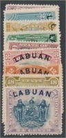 LABUAN #49-57 MINT FINE-VF H