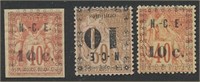 NEW CALEDONIA #11, #12a & #13 MINT FINE-VF LH