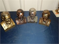 4 Abraham Lincoln metal banks