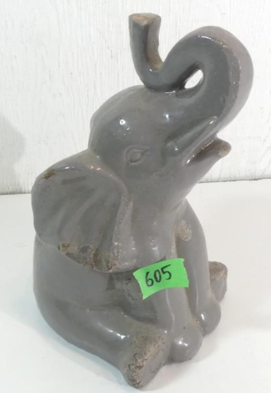 Vintage Ceramic Elephant - 12" Tall