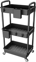 3 Tier Rolling Utility Cart with Handle