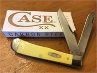 Case XX Yellow Handle Trapper Carbon Steel