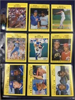 Sheet With Nine Baseball Cards