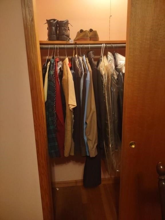 Great group of men's clothes. Shirts size LG, XL.