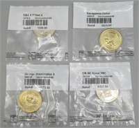 (4) UNC Coins Including 2007-P Washington Golden
