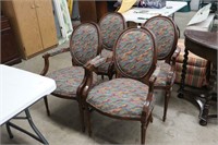 4 UPHOLSTERED ARM DINER CHAIRS - EXCELLENT SHAPE