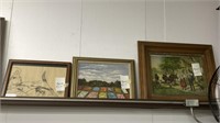 Vintage Framed Art and Drawings